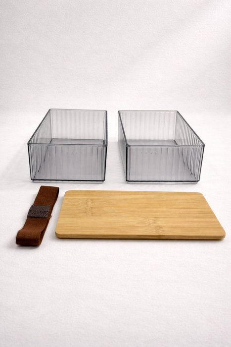 Hermia Set de Cajas de Almacenamiento BU0123 Color Fume